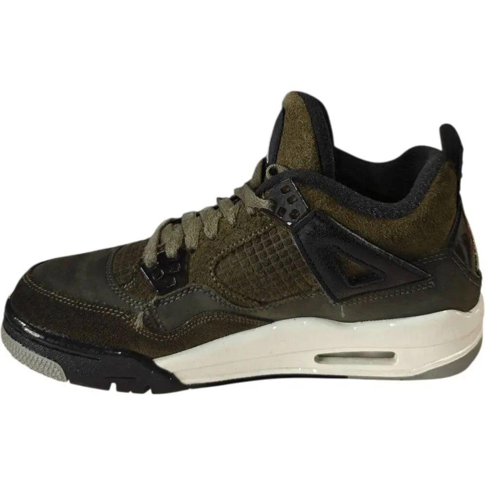 NIKE Air Jordan 4 Retro SE 'Craft Medium Olive' Sneakers Size 7Y